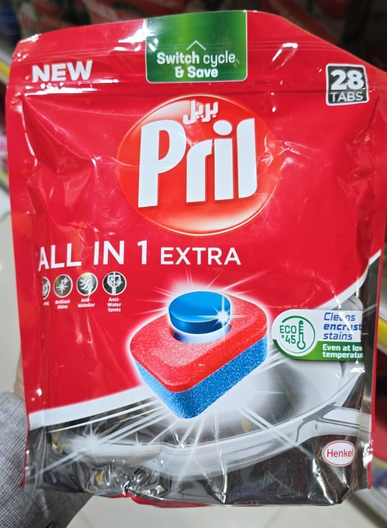 Pril All In 1 Dishwashing Tablets 28 Tabs - Image 1